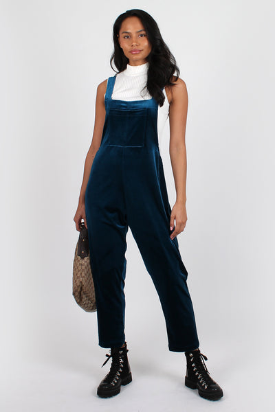 Black velvet dungarees online